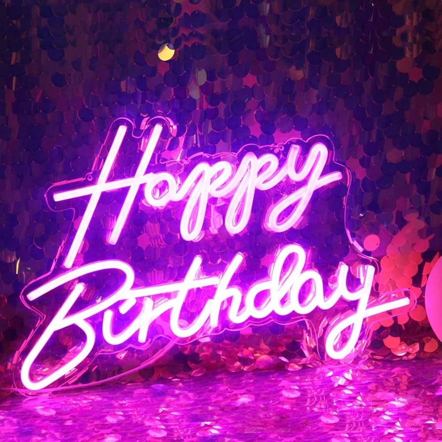 Amazon.com : DAKABUKA LED Happy Birthday Neon Sign Night